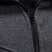 baratos hoodies básicos dos homens-Homens Moletom Full Zip Hoodie Preto Vermelho Cinza Claro Cinzento Escuro Com Capuz Tecido Patchwork Desportos e Ar livre Casual Diário Roupa de rua Legal Roupa de Esporte Primavera &amp; Outono Roupa