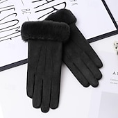cheap Gloves-Women's 1 Pair Fingertips / Winter Gloves Streetwear / Outdoor Gloves - Solid Colored Full Finger