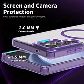abordables Coques Samsung-téléphone Coque Pour Samsung Galaxy S25 S24 Ultra Plus S23 S22 Ultra A56 A36 A16 A55 5G A35 5G A15 Coque Arrière Supporte la Charge Sans Fil Antichoc Dégradé de couleur TPU PC