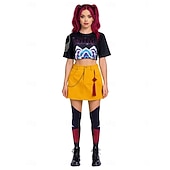 levne Kostýmy pro páry a skupiny-Lovci démonů z K-Popu Mira Romantika Saja Boys Cosplay kostým Halloween skupinové kostýmy pro páry Krásné šaty Huntrix Filmové kostýmy for Pro páry Pánské Dámské Dospělé předvečer Všech svatých