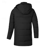 preiswerte Daunenjacken &amp; Parkas für Herren-Men's Winter Coat Puffer Jacket Fleece Jacket Padded Jacket Pocket Polyster Vacation Daily Wear Date Long Fashion Casual Comfortable Thermal Warm Fall Winter Solid / Plain Color Black Blue Army Green