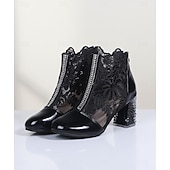 tanie Buty do kostki-białe koronkowe botki damskie na przezroczystym obcasie słupkowym - idealne na wesela i imprezy okolicznościowe