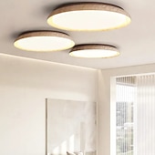 abordables Plafonniers à intensité variable-Plafonnier LED à intensité variable en continu, luminaire décoratif de plafond en pierre, plafonnier LED de 50 cm, design circulaire et rond, luminaire LED pour la maison &amp;bureau 110-240v