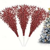 olcso Koszorúk, Girlandok és Díszek-15 db karácsonyi csillámos dísz, arany csillogó golyók és fényes bogyók, műpisztácia karácsonyfára, ünnepi parti dekoráció