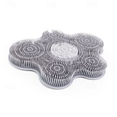 economico Gadget bagno-Tappetino per la pulizia dei piedi da doccia, in silicone, detergente esfoliante per la schiena, tappetino per la pulizia dei piedi con ventose per la parete antiscivolo - dita dei piedi che prudono,