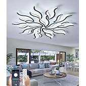 baratos Luzes de teto reguláveis-3-luz 5-luz 60/68/78/90/100 cm Regulável Design de Cluster Luzes de Tecto Metal Acrílico Multi Camadas Estilo Artístico Estilo Moderno Acabamentos Pintados Preto LED Moderno 110-120V 220-240V