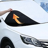 abordables Servicio de Vehículo-Funda magnética antinieve para coche, funda para media nieve con protección para parabrisas delantero, parasol grueso y protector de nieve resistente al calor para invierno y verano.