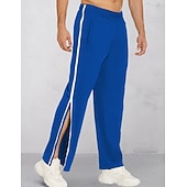 halpa Suora jalka-Miesten Veryttelyhousut Jogger Revi pois housut Housut Suorat lenkkeilyhousut Kurenauha Vetoketju Joustava vyötärö Väripalikka Mukavuus Hengittävä Kausaliteetti Päivittäin Pyhäpäivä Urheilu Muoti