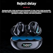 abordables Auriculares TWS-Q71 TWS True auriculares inalámbricos En el oido Auriculares de Gancho Bluetooth5.0 Deportes Impermeable Estéreo para Apple Samsung Huawei Xiaomi MI Entrenamiento de gimnasio Esquí Camping