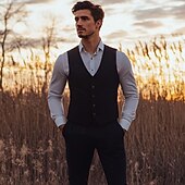 男性用 結婚式 ウェディングスーツ ノッチドラペル ブラック バーガンディー フォーマル ソリッド スリムフィット 2点セット お買い得  結婚式のスーツ-男性用 結婚式 ウェディングスーツ ノッチドラペル ブラック バーガンディー フォーマル ソリッド スリムフィット 2点セット