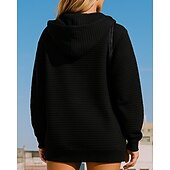 abordables Sudadera &amp; Sweatshirt-Mujer Sudadera con capucha Chaqueta con cremallera Con bolsillos Manga Larga Camiseta Ropa Deportiva Otoño Color sólido Resistente al Viento Templado Senderismo Al Aire Libre Viaje Ropa de deporte