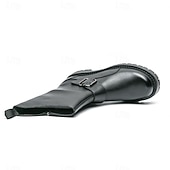 Χαμηλού Κόστους Φόρεμα μπότες-ανδρικές μπότες μόδας από PU δέρμα μεσαίου μεγέθους και αγκράφα | χοντρή σόλα για αστικό στυλ και ανθεκτικότητα