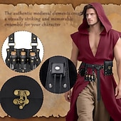 cheap Accessories and More-Medieval Renaissance Waist Belt Warrior Viking Fancy Dress Unisex Viking Fantasy Halloween Carnival Performance LARP Ren Faire Adults Waist Belt