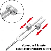 cheap Home Supplies-128 Hz The Healing Instrument, Aluminum Alloy Sensory Tuning Fork Set with Silicone Hammer, Cleaning Cloth &amp; Storage Bag, Sound Therapy Yoga and Meditation Accessories