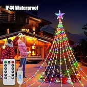 Χαμηλού Κόστους Τροφοδότηση με USB-1 τεμ. 3m-288 LED χριστουγεννιάτικα φώτα με αστέρια, εσωτερική και εξωτερική αυλή, φώτα δέντρου γάμου, φεστιβάλ, πάρτι, χρονοδιακόπτης 8 λειτουργιών, τηλεχειριστήριο, τροφοδοτικό USB
