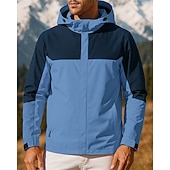 preiswerte Wasserdichte Jacken-Herren Windjacke Wanderjacke Regenmantel Außen Wasserdicht Winddicht Wanderoutfits Wanderbekleidung Frühling Herbst Jacke Jagd Angeln Camping / Wandern / Höhlenforschung Dunkelgrau Rot Blau