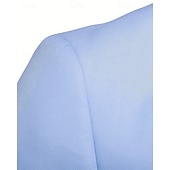 billige Herre Klassiske Blazere-Herre Blazer Virksomhet Cocktailfest Bryllupsfest Mote Fritid Vår Høst Polyester عادي Lomme Knapper Bekvem Enkeltkneppet Blazer Svart Navyblå Himmelblå