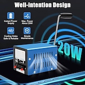 olcso Kempingfelszerelés-Thermall kézi hajtókaros generátor - nagy teherbírású hordozható külső akkumulátor USB töltővel, kézi hajtókarral, akkumulátor nélkül, kompakt &amp;könnyű (0,5 kg alatt) kempingezéshez, vészhelyzetekhez,