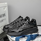 economico Sneakers Casual-scarpe da ginnastica da uomo bianche e robuste: comode scarpe sportive con lacci e suola spessa per la corsa, la palestra e lo stile casual quotidiano