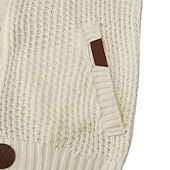 baratos suéter cardigã masculino-Homens Suéter Carregam Suéter de gola alta Estriado Tricotar lenço Listrado Gola Alta à moda Contemporâneo Moderno Dia a Dia Casual Roupa Inverno Preto Branco S M L