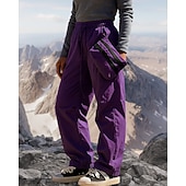 economico Fondi-Per donna Pantaloni Cargo Pantaloni da escursionismo pantaloni da trekking Esterno Vestibilità regolare Impermeabile Antivento Pantaloni Tasca Elastico in vita Nero Rosso Campeggio / Escursionismo