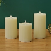 halpa Kynttilän valot-Kynttilä Langaton Tilan vaihtaminen Joulu Yksinkertainen Moderni AAA-paristot viritetty 3kpl