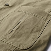 お買い得  メンズグラフィックジャケット＆コート-男性用 プリント ペンギン コットンスーツジャケット スーツコート ブレザー カジュアル アウトドア 日常着 複数のポケット 3つボタンのストライプ裏地付きスーツジャケット 秋 冬 ノッチドラペル 長袖 カーキ色 アーミーグリーン