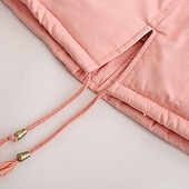 billiga Casual Parka-Dam Anorak Håller värmen Bekväm Dragkedja Ficka Med bälte Ledigt Ensfärgat Semester Gata Ledigt Dagliga kläder Lång Huva Normal Långärmad Ytterkläder Marin Svart Rodnande Rosa Höst Vinter