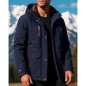 economico Fleece &amp; Giacche 3 in 1-Per uomo Giacca con Cappuccio Giacca da escursionismo Giacca in pile da escursionismo Cotone Inverno All&#039;aperto Calore Termico Antivento Giacche in pile Caccia Arrampicata Campeggio / Escursionismo