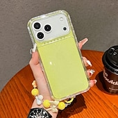 abordables Carcasas iPhone-teléfono Funda Para iPhone 17 Pro Max 17 Air 16 15 14 Pro Max Plus 13 Pro Max Funda Trasera con cordón Brillo ostentoso brillante Antigolpes Retro TPU Acrílico