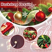 olcso Karácsonyi garázskapu burkolatok-karácsonyi kültéri garázskapu borító vidám karácsonyi dísz golyók ünnepi nagy gobelin háttér party faldekoráció kültéri garázskapu otthonra karácsonyi fesztivál ünneplés dekoráció