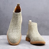 economico Stivali Chelsea-stivali chelsea da uomo color cachi, stile casual e leggero alla caviglia con soffietti elastici, per l'ufficio, le uscite del fine settimana e il comfort quotidiano
