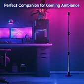 cheap Smart Home Lights-Corner Floor Lamp RGB, LED Floor Lamp with Music Sync and 16 Million DIY Colors, App &amp; Remote Control, Color Changing Modern Smart Corner Lamp for Bedroom Living Room