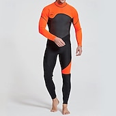 abordables Lycra de surf-Homme Maillots de bain intégraux Combinaison Fine UPF50+ manche longue Maillot de Bain Fermeture Eclair Dorsale Natation Plongée Surf Plongée en apnée Patchwork Été Printemps Automne