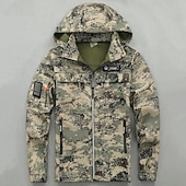 cheap Fleece &amp; 3 in 1 Jackets-Men's Hiking Jacket Fleece Jacket Winter Coat Puffer Jacket Thermal Set Winter Autumn / Fall Outdoor Camo Thermal Warm Waterproof Windproof Top Black Green Khaki