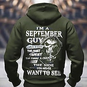 economico felpe 3d da uomo-Felpa da uomo Settembre - "Ho 3 Lati Silenzioso Dolce Divertente Pazzo  Il Lato Che Non Vuoi Mai Vedere" Grafica Maniche Lunghe