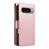 رخيصةأون جراب للهواتف الأخرى-هاتف غطاء من أجل غوغل بيكسل 9 برو اكس ال Pixel 8 Pro Pixel 7 Pro Pixel 6 حافظة بطاقة المحفظة حماية كاملة للجسم مع الحبل ضد الصدمات مكتب  /  الأعمال جلد PU