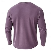 voordelige Casual Henley-T-shirt-Voor heren Henley-shirt T-shirts T-shirt Shirt met lange mouwen Lange mouw Retro Effen kleur Modieus Ontwerper Casual Mode Wijnoogst Puur Henley Vakantie Straat Casual Herfst Winter donkerbruin Zwart