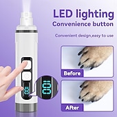 cheap Tool Accessories-Dog Nail Grinder Quiet, Dog &amp; Cat Nail Grinder with LED Light &amp; Battery Display - Painless Nail Trimmer for Small to Large Pets, Thick Nails, and Sensitive Paws