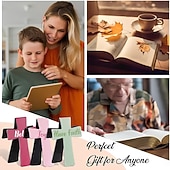 abordables Artículos para el hogar-Marcadores magnéticos con forma de cruz (12, 16 y 24 unidades), ideales para el estudio bíblico, lectores, profesores y estudiantes.