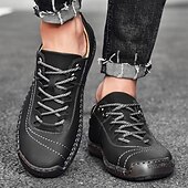 cheap Casual Lace-Up Shoes-Men's Brown Lace-Up Casual Shoes with Stitched Detailing, Comfortable Design for Daily Wear, Outdoor Adventures and Weekend Getaways