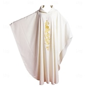 economico Cappotti &amp; Mantelli-Retrò Vintage Medievale Rinascimento Vestaglia Pianeta Prete cattolico Ricamato Costume Per uomo Religioso e spirituale Halloween Carnevale Performance LARP Fiera Rinascimentale Adulti Mantello