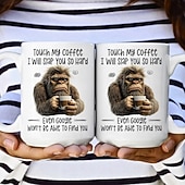 economico Tazze e tazzine-Tazza regalo divertente tocca il mio caffè ti darò uno schiaffo così forte regali di Natale divertenti per amici e colleghi