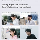 economico Cuffie TWS wireless-Cuffie con traduzione intelligente con intelligenza artificiale, cuffie sportive Bluetooth wireless di lunga durata, cuffie stereo con conduzione aerea semi-intraurale