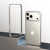 Недорогие Чехлы для iPhone-телефон Кейс для Назначение iPhone 17 Pro Max 17 Air 17 Противоударная рамка Защита от удара Ретро Металл