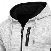 abordables Hoodie Tactique-Homme Sweat à capuche Sweat à capuche zippé intégral Sweat à capuche en polaire Sweat à capuche tactique Noir Blanche Vert Véronèse Rouge Bordeaux bleu marine À capuche Uni Fermeture éclair Sport