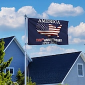 cheap America 250-US 250th Anniversary Flag America 250 1776-2026 Patriotic Stars Yard Signs Party Supplies Hanging Decor for House Garden Welcome Backdrop Semiquincentennial 4th of July Independence Day 3x5 Ft