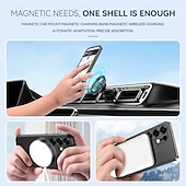 levne Pouzdra pro Samsung-telefon Carcasă Pro Samsung Galaxy S26 Plus S26 Ultra S25 Ultra Plus S25 Hrana Zadní kryt Magnetické adsorpční pouzdro se stojánkem Magnetické Podpora bezdrátového nabíjení Retro PC