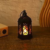 cheap Indoor Christmas Lights-6pcs Christmas Retro Lantern LED Candle Light Battery Powered Creative Lantern for Halloween Christmas and New Year Holiday Party Bedroom Living Room Window Bar Decorations