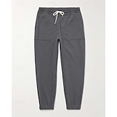 preiswerte Sweatpants-Herren Jogginghose Hose Kordelzug Tasche Elastischer Bund Einfach Komfort Sport im Freien Täglich Mode Lässig Grau Mikroelastisch